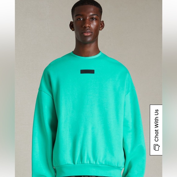 Fear of God Essentials Mint Leaf Crew Neck Sweater XS Men